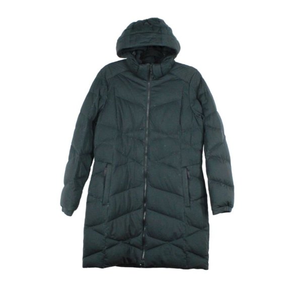 L.L. Bean Jackets & Blazers - LL Bean Black Stretch Down Puffer Waterproof Hooded Coat Size M